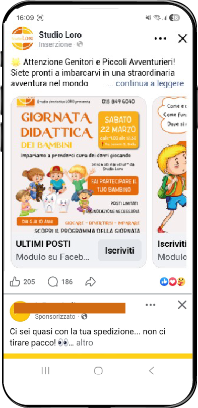 Esempio visualizzazione ad carosello digital marketing open day annalisa magnolo