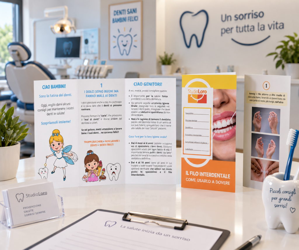 Mockup brochure studio dentistico - grafica