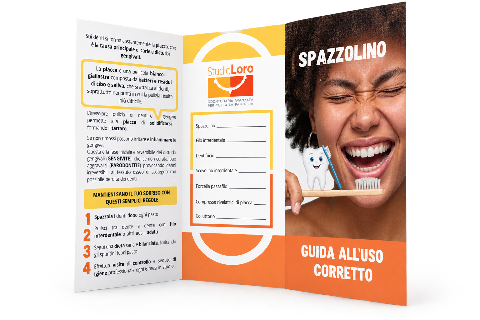 Mockup - brochure - studio dentistico - grafica