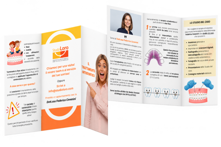 Mockup - brochure ortodonzia - grafica